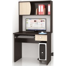 Компьютерный стол Грета-4 с надстройкой (венге-дуб молочный)