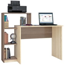 Компьютерный стол со стеллажом Квартет-2 (ясень шимо-дуб сонома)