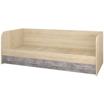 Детская кровать Колибри Лофт с ящиками (дуб сонома/ателье светлое)