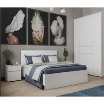 Кровать с настилом из ДСП 2С Плейона 140x200 (белый)