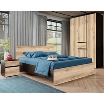 Кровать с настилом из ДСП 2С Плейона 140x200 (венге)