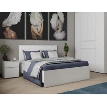 Кровать с настилом из ДСП 2С Плейона 160x200 (белый)
