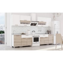 Кухня Айсбери 2,4 м (белый/дуб сонома)