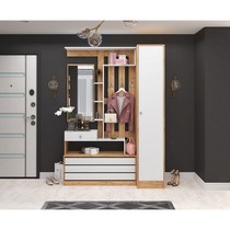 Прихожая Ямайка. Комплект 1 (дуб крафт/белый)