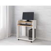 Стол компьютерный Грета-10 (белый/дуб крафт)