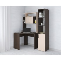 Стол компьютерный Квартет-12 с пеналом (венге/дуб молочный)