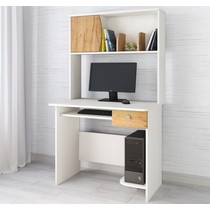 Стол компьютерный Грета-4 (белый, дуб крафт)