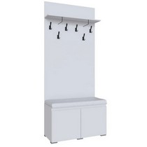 Тумба с вешалкой Плейона (белый)