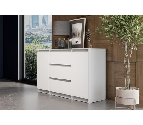 Комод комбинированный Денвер белый