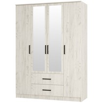 Шкаф 4-х створчатый Фиеста, Дуб крафт белый