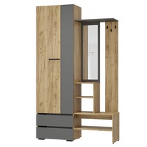 Прихожая Твист ПР-04, Крафт, Графит