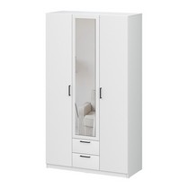 Шкаф трехстворчатый Бали, Белый шагрень