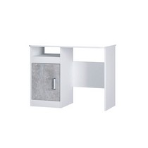 Стол письменный Паскаль, Белый, Цемент светлый