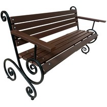 Лавочка садовая Шарм 1,5м с подлокотником ЛШП-150