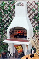 Уличная печь барбекю Дачная