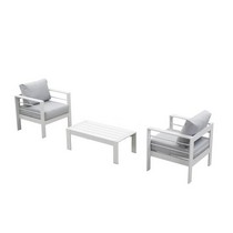 Комплект садовой мебели 2 кресла и кофейный столик Марбелья (MARBELLA CT2ACH) (белый)