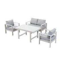 Комплект садовой мебели 4 предмета Марбелья (MARBELLA DT2S) (белый)