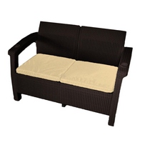 Двухместный диван Yalta Sofa 2 Seat шоколадного цвета