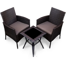 Комплект плетеной мебели из ротанга Virginiya Balcony Set New brown