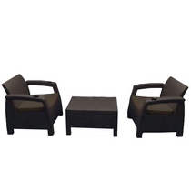 Комплект уличной мебели Yalta Balcony Set шоколадного цвета