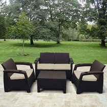 Комплект уличной мебели Yalta Terrace Set шоколадного цвета