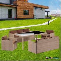 Обеденная группа из искусственного ротанга Сантьяго Макси (Santiago Maxi) Wood