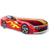 Кровать для детей с подъемным механизмом Бондмобиль красный