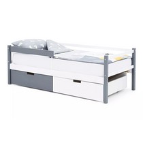 Кровать тахта для детей Бельмарко Svogen, цвет: графит-белый