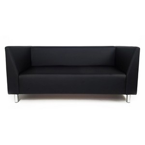 Мягкий диван Эволюшен трехместный (черный)