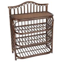 Этажерка под обувь 9-24 (натуральный ротанг, цвет: темно-коричневый)