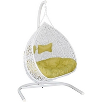 Подвесное кресло из иск.ротанга Gemini White