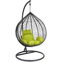 Подвесное кресло из иск.ротанга Z-03-A black-green
