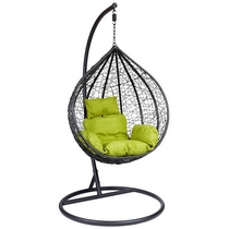 Подвесное кресло из иск.ротанга Z-03-B black-green