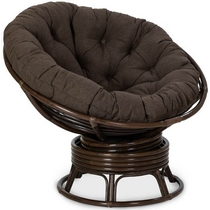 Кресло механическое из натурального ротанга Papasan (Папасан) 23-01B (37-7-147) тёмно-коричневое