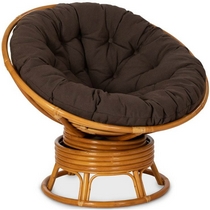 Кресло механическое из натурального ротанга Papasan (Папасан) 23-01B (C26) коньячное