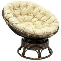 Кресло механическое из натурального ротанга Papasan 23-01B (тёмно-коричневое)