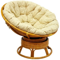 Кресло механическое из натурального ротанга Papasan 23-01B (коньячное)