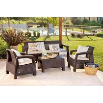 Набор мебели Corfu Triple Set (Корфу Трипл Сет) коричневый