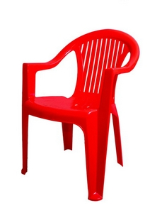 Кресло из пластика Классик красное