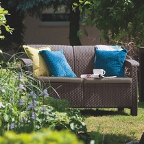 Диван садовый Corfu II Love seat (Корфу лав сит) коричневый