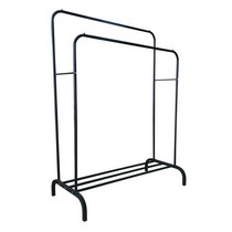 Двойная напольная вешалка W-01 черная