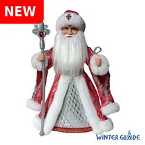 Фигурка Дед Мороз 40 см красный/серебряный