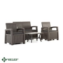 Комплект садовой мебели Helex Positano Family: диван 2-х местный, 2 кресла, стол, подушки