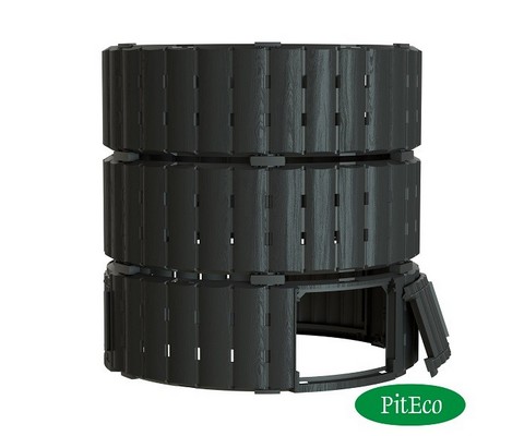 Компостер Piteco 1000 л чёрный