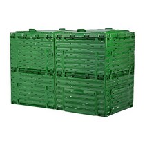 Компостер Piteco с крышкой 600 л зелёный