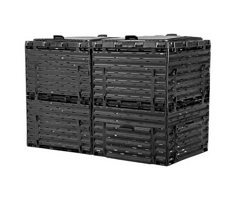 Компостер Piteco с крышкой 600 л (черный)