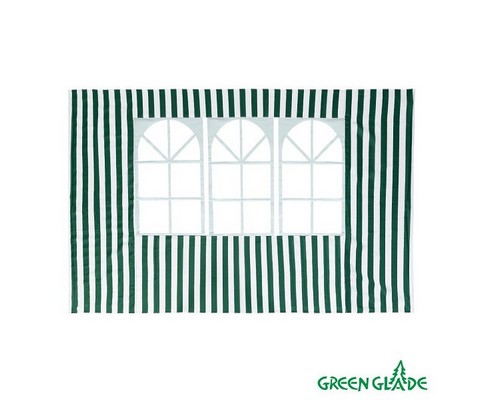Стенка для садового тента Green Glade 4110 1,95х2,95м полиэстер с окном зеленая