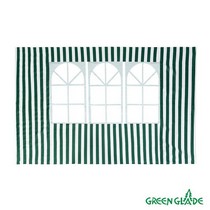 Стенка для садового тента Green Glade 4110 1,95х2,95м полиэстер с окном зеленая