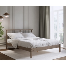 Кровать двуспальная Войвыв 140x200 (серо-коричневый)