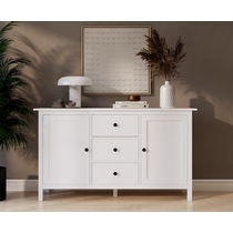 Комод комбинированный Кымор 157х89х47 (белый)